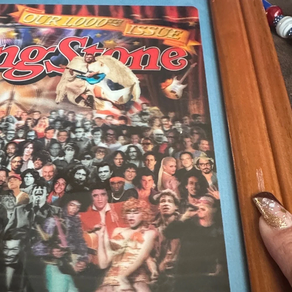 Rolling Stone 1000th Issue Framedholographic  Poster
